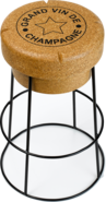 Tall Prosecco Cork Bar Stools &ndash; Black Frame