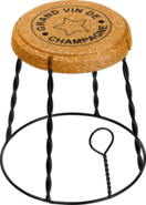 Giant Prosecco Cork Wire Cage &#039;Muselet&#039; Stool/Side Table