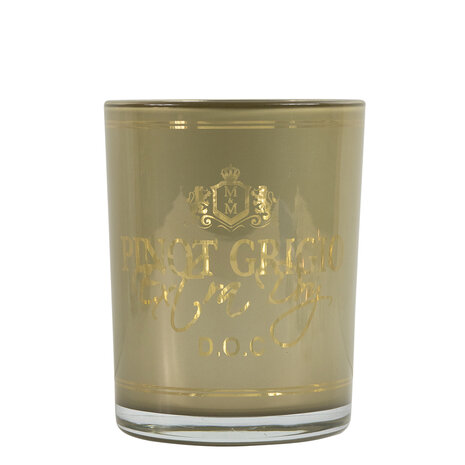 Windlicht Wijn Pinot Grigio Taupe Medium &ndash; 12 cm