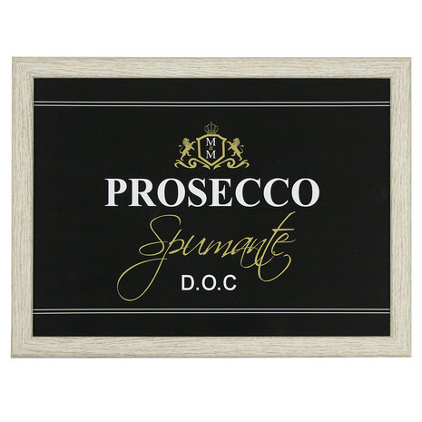 Schootkussen Wijn Prosecco Zwart &ndash; 43 cm