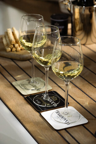 Onderzetter Wijn Prosecco Zwart
