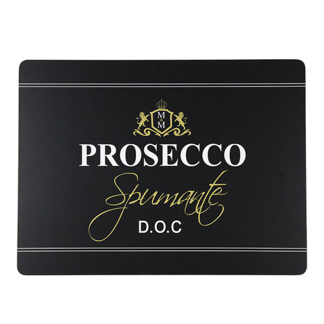 Placemat Wijn Prosecco Zwart