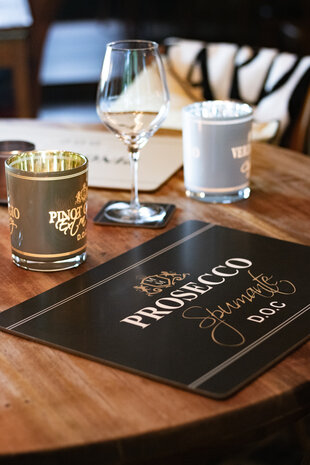 Placemat Wijn Prosecco Zwart