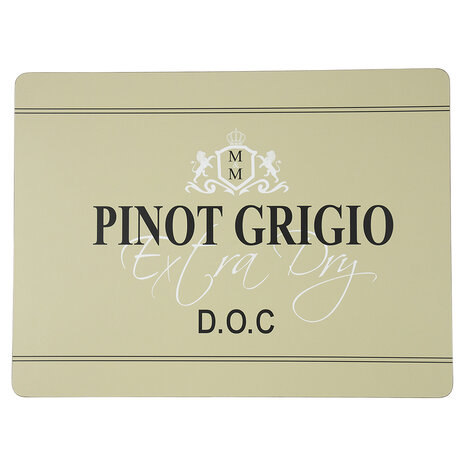 Placemat Wijn Pinot Grigio Beige &ndash; Set van 4 (30 &times; 40 cm)