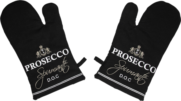 Ovenwanten Wijn Prosecco Zwart