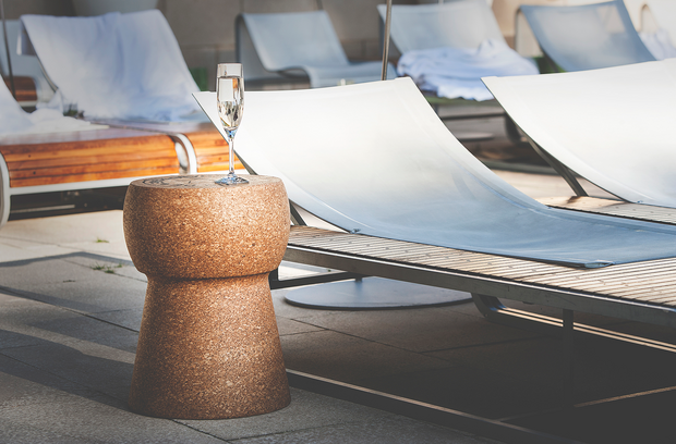 Giant Prosecco Cork Side Table