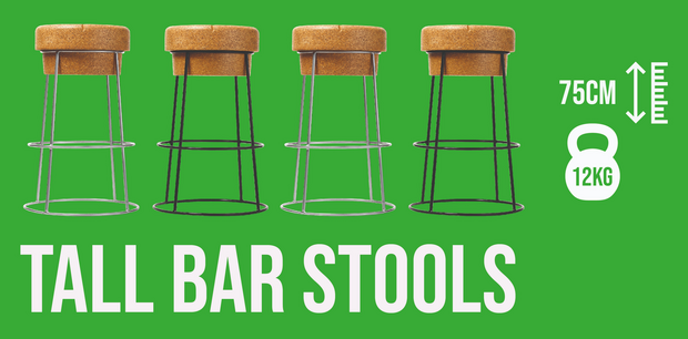 Tall Prosecco Cork Bar Stools &ndash; Black Frame