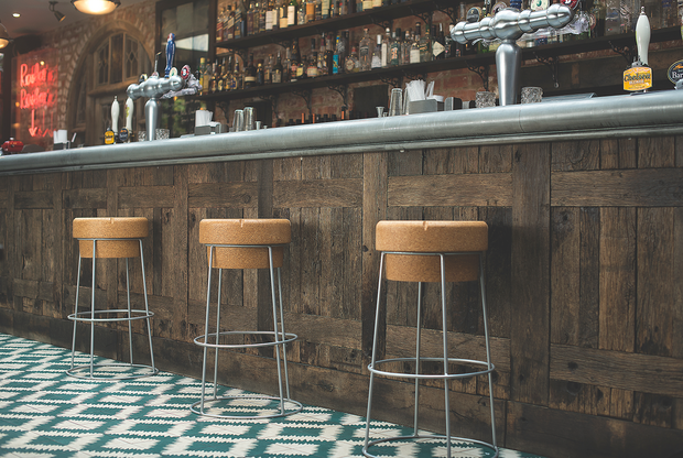 Tall Prosecco Cork Bar Stools &ndash; Black Frame