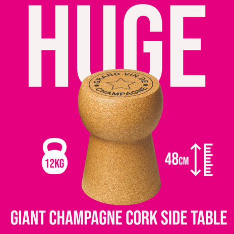 Giant Prosecco Cork Side Table