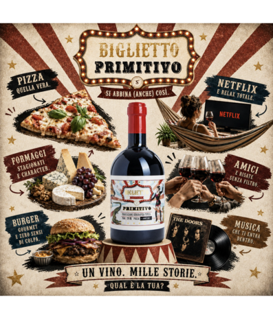 Biglietto Primitivo Puglia Indicazione Geografica Tipica | StraItalian